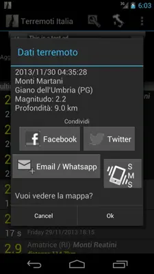 Terremoti Italia android App screenshot 9