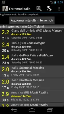 Terremoti Italia android App screenshot 10