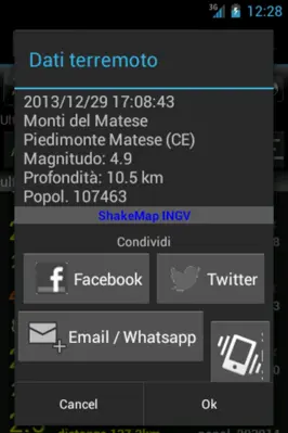 Terremoti Italia android App screenshot 5