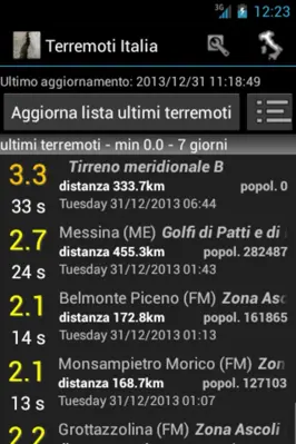 Terremoti Italia android App screenshot 7